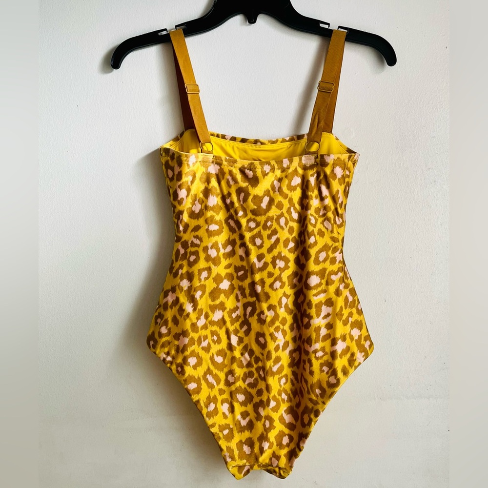 ZIMMERMAN Carnaby Square Neck Leopard Print Swimsuit - Picture 8 of 11
